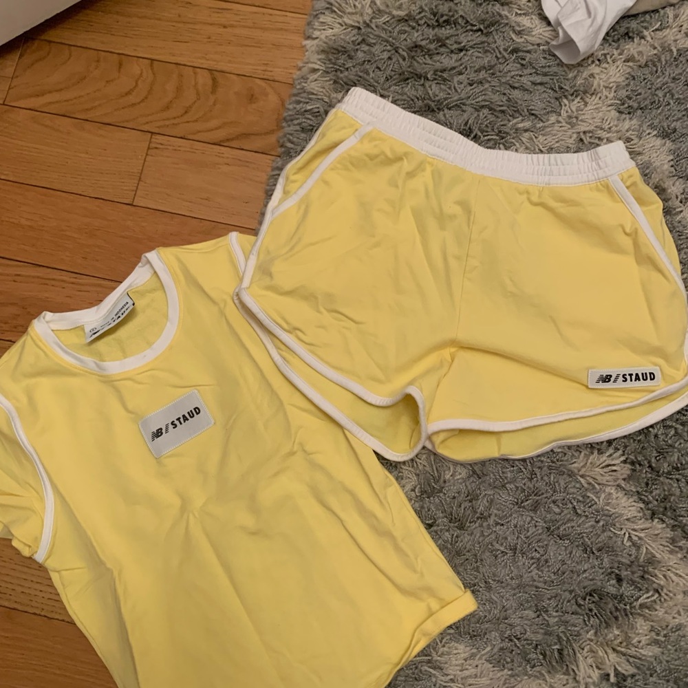 New Balance x Staud shorts + shirt set size S
